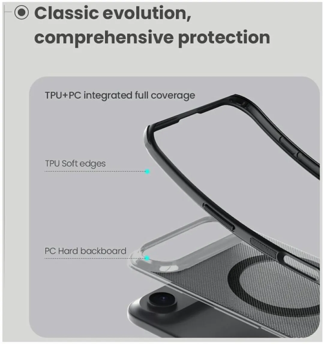Nillkin Frosted Shield Hoesje iPhone Air - MagSafe - Transparant Zwart