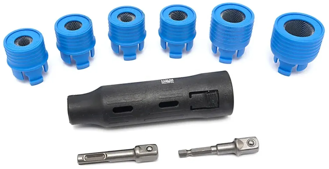 HBM Wielbout Reinigingsset H134930 - 9-delig 12-18mm Blauw