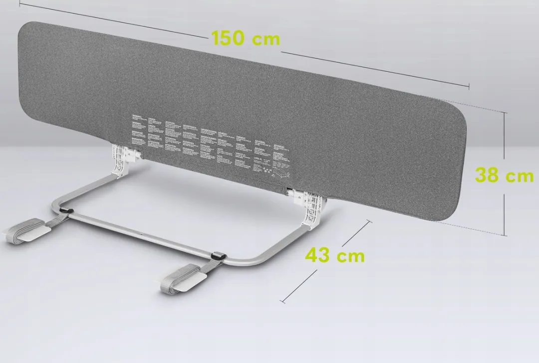 Lionelo Lora Bedhekje XL 150cm - Opvouwbaar Grijs