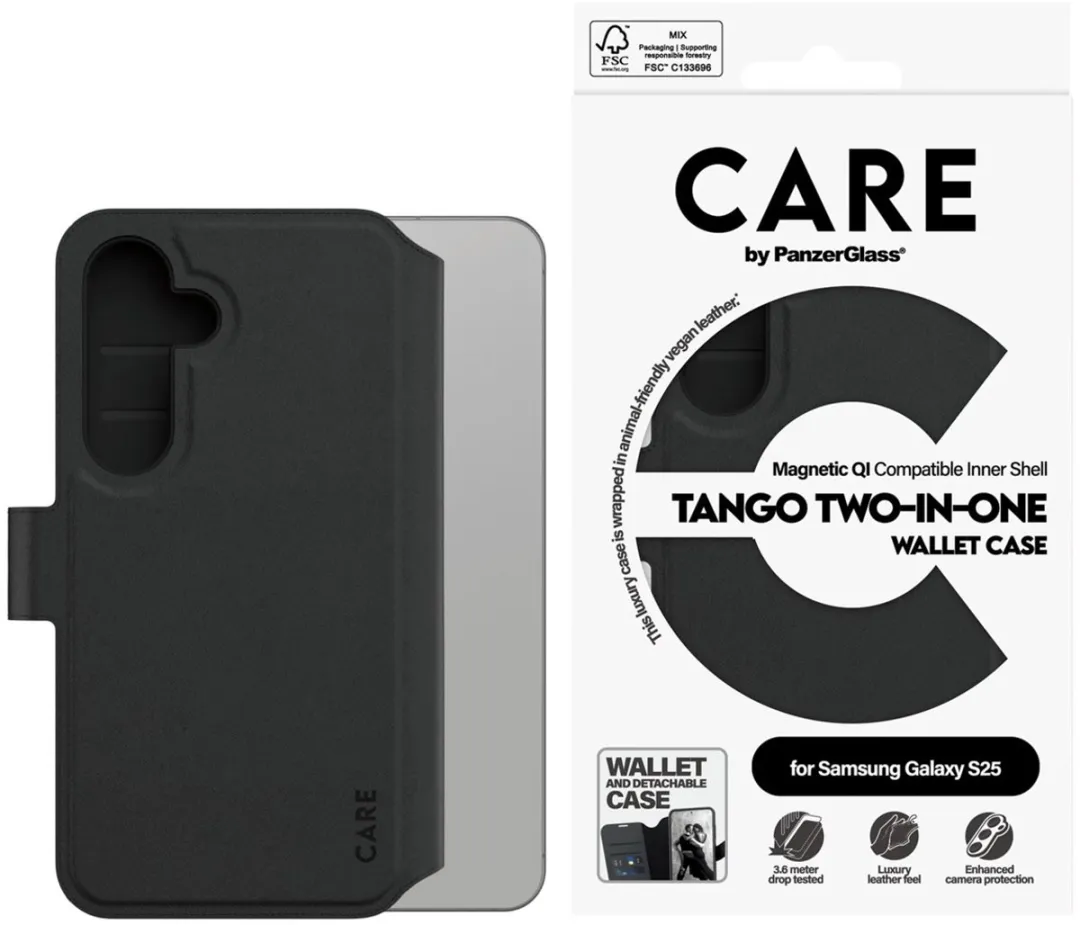 PanzerGlass Tango 2 Wallet Case CRRFTWLG38388 - Zwart