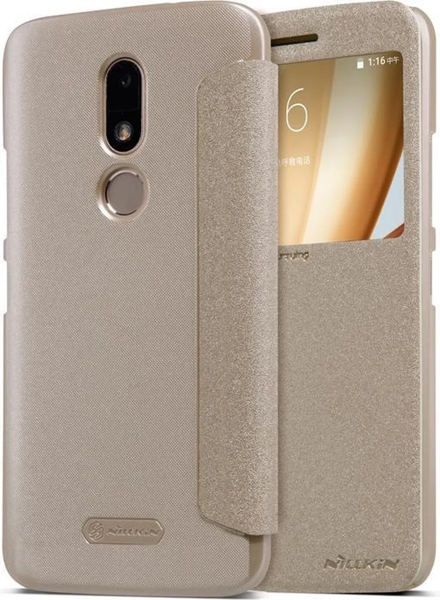 Nillkin New Sparkle S-View Book Case Moto M - Goud