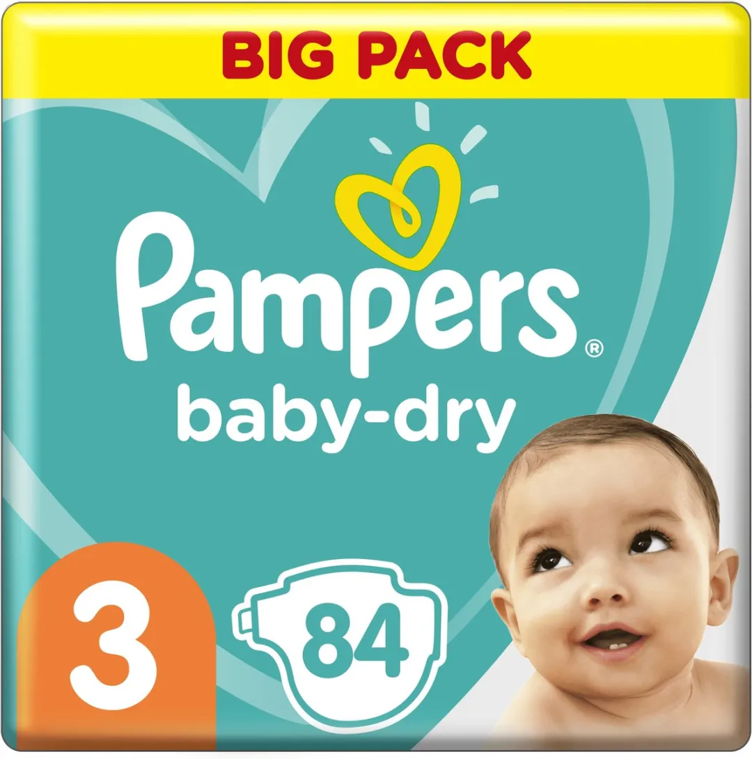 Pampers Baby Dry Maat 3 Mega Pack - 84 Stuks