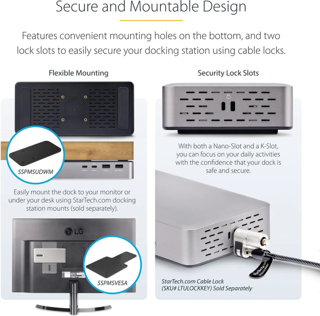 Startech 155UE-USB4-DOCK USB4 Docking Station - Zilver