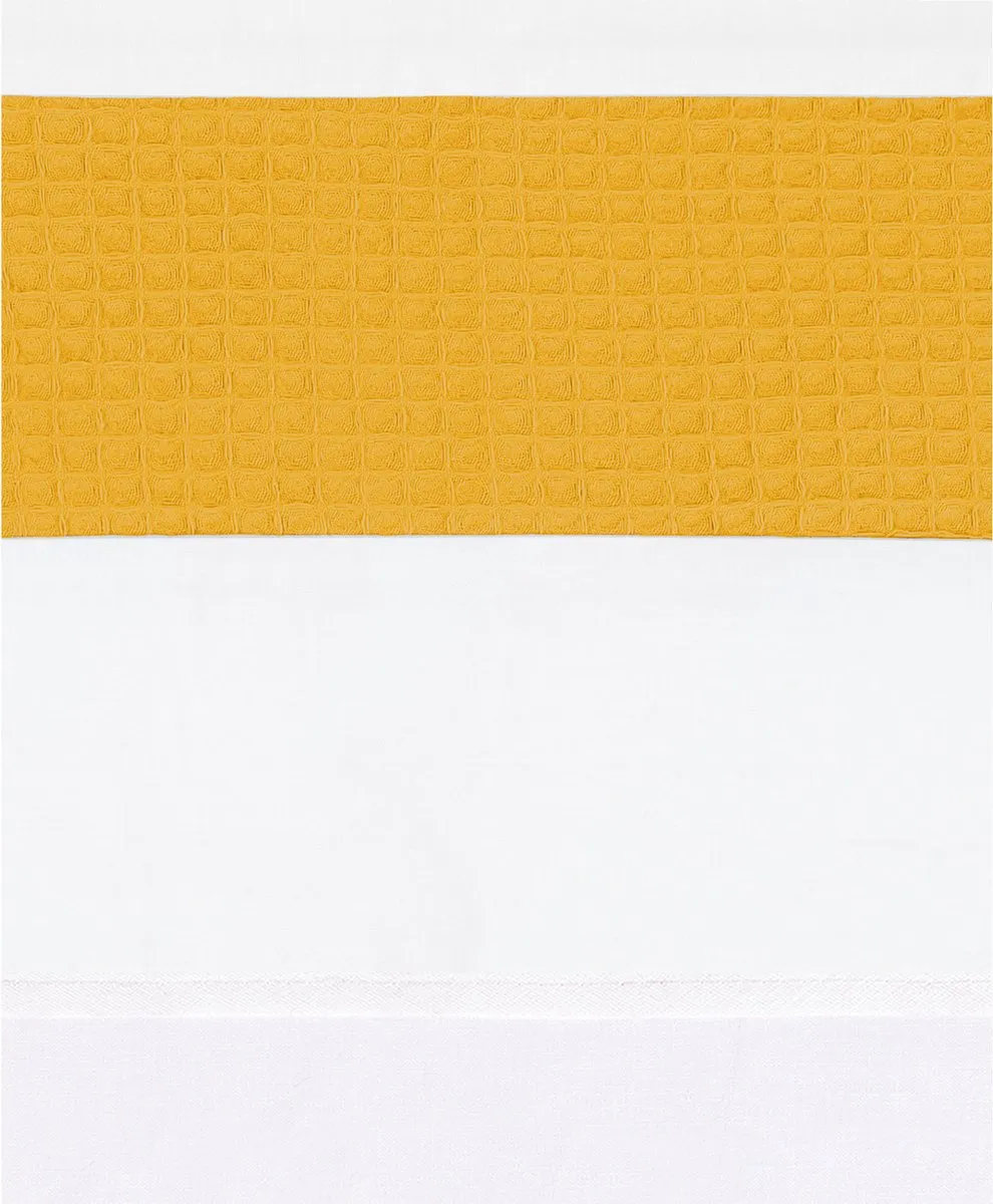 BINK Bedding Ledikantlaken Wafel 100x150cm - Okergeel