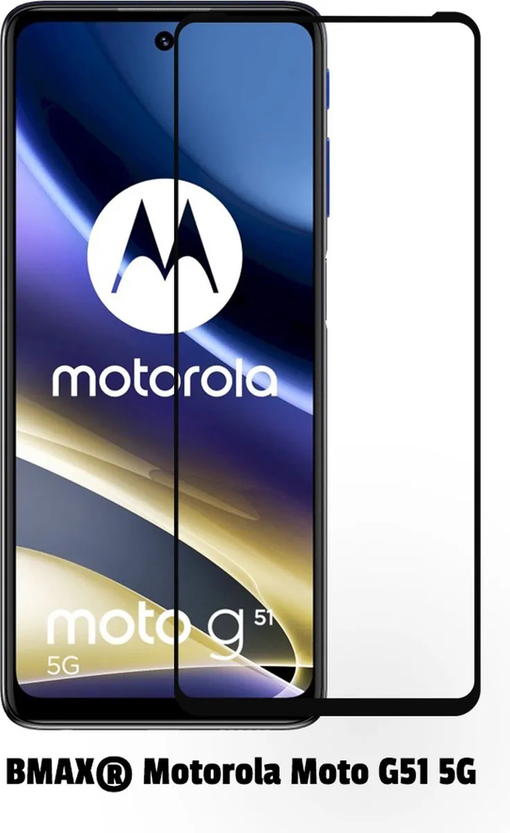 BMAX BMAX5048608 Screenprotector - Motorola Moto G51 5G - 2 Stuks - Zwart
