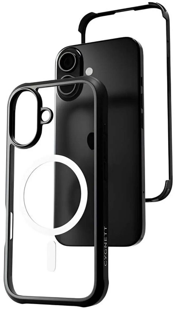 Cygnett iPhone 17 MagTitan MagSafe Hoesje - Doorzichtig zwart - CY5605CPMAG