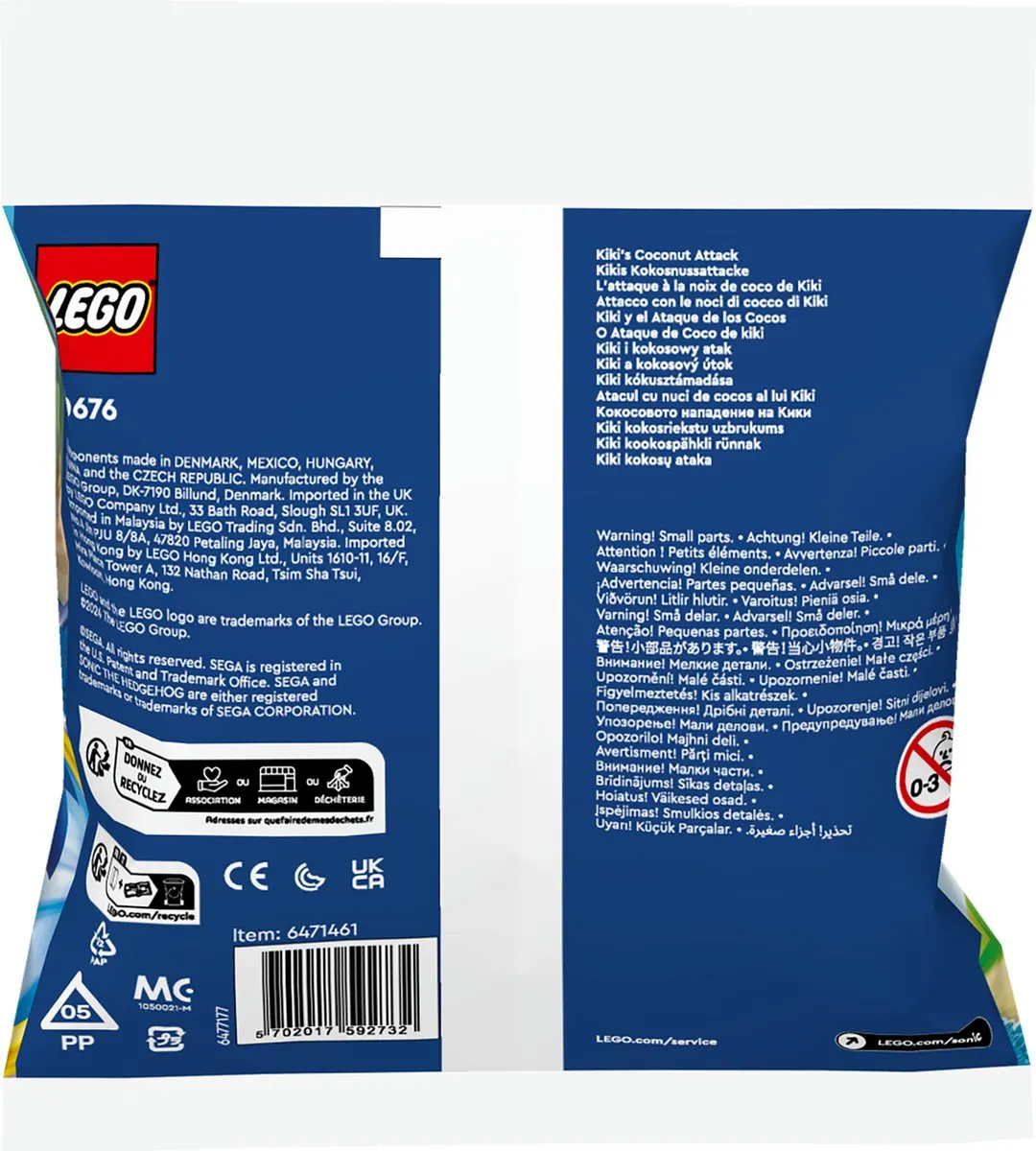 LEGO Sonic Kiki's Kokosnootaanval 30676 - 42 Stukken