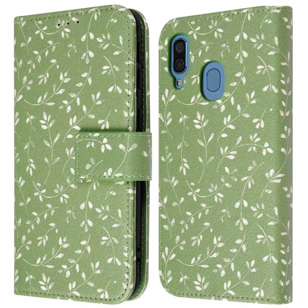 Imoshion Samsung Galaxy A40 Hoesje Green Flowers