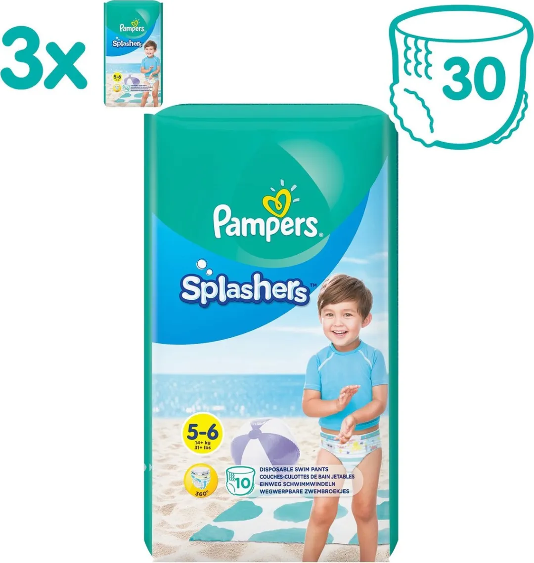 Pampers Splashers Wegwerpluiers Maat 5-6 14+ kg