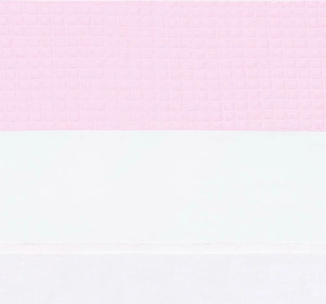 BINK Bedding Ledikantlaken Wafel 100x150cm - Roze/Wit