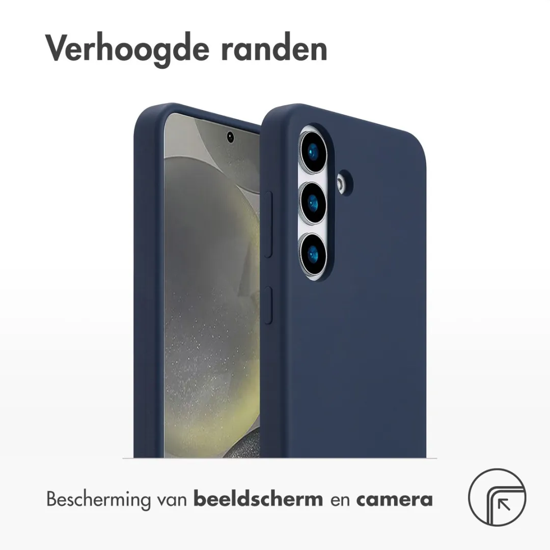 Accezz Hoesje Samsung Galaxy S25 Donkerblauw - Magnetische Ring