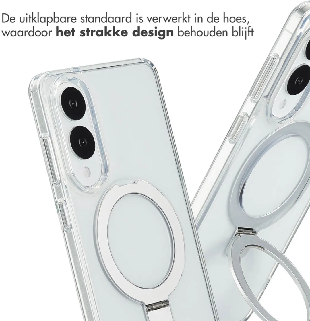 Accezz Hoesje Samsung Galaxy S25 Edge Magnetische Ring - Transparant