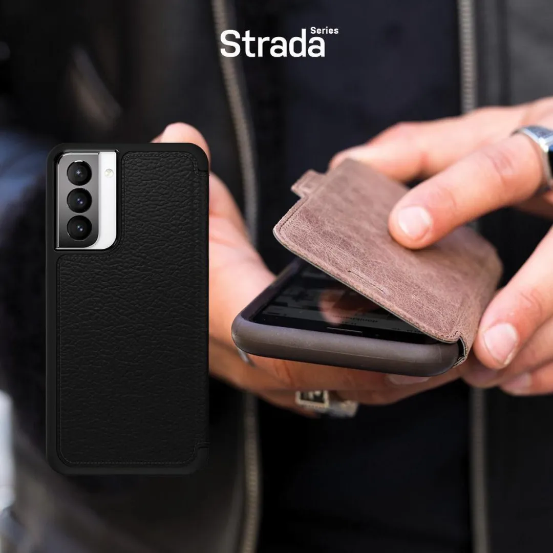 OtterBox Strada Cover Samsung Galaxy S21 - 2 Pasjes - Zwart