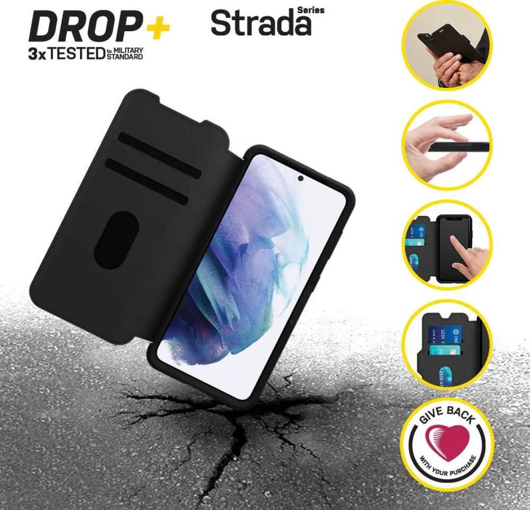 OtterBox Strada Cover Samsung Galaxy S21 - 2 Pasjes - Zwart
