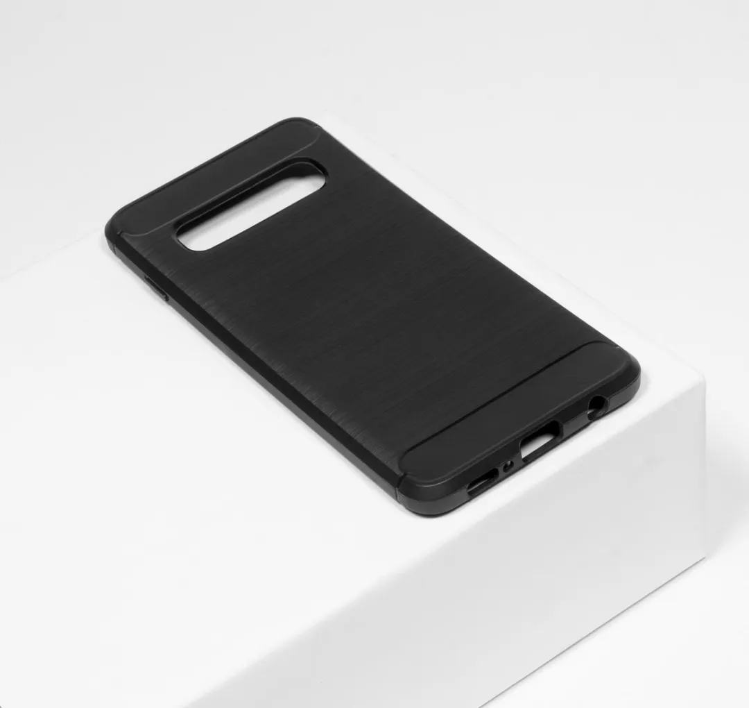 BMAX Carbon Soft Case Samsung Galaxy S10 - Zwart