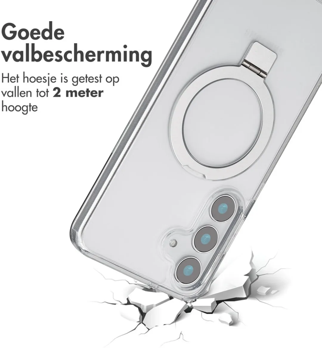 Accezz Hoesje Samsung Galaxy S25 Plus Magnetische Ring - Transparant