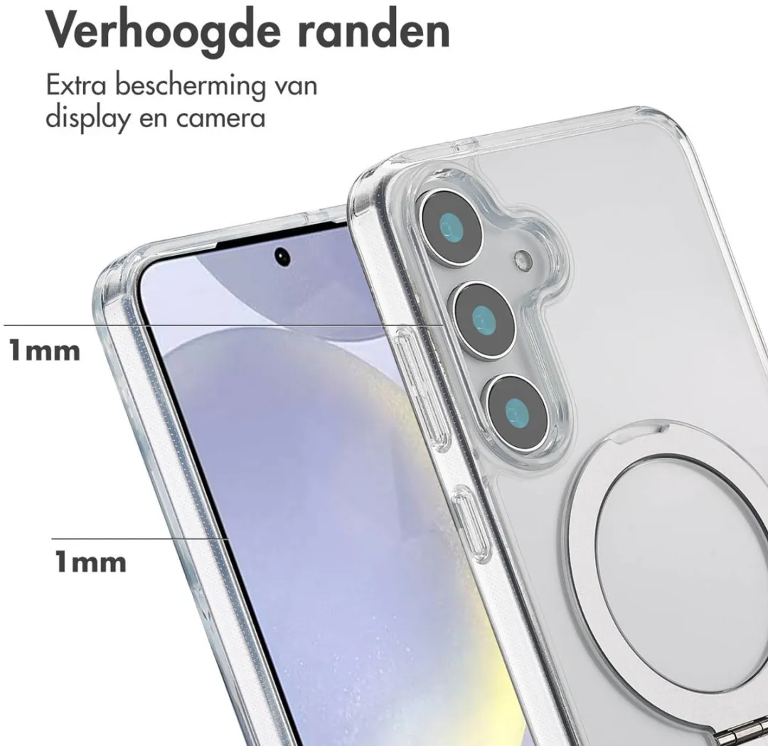Accezz Hoesje Samsung Galaxy S25 Plus Magnetische Ring - Transparant