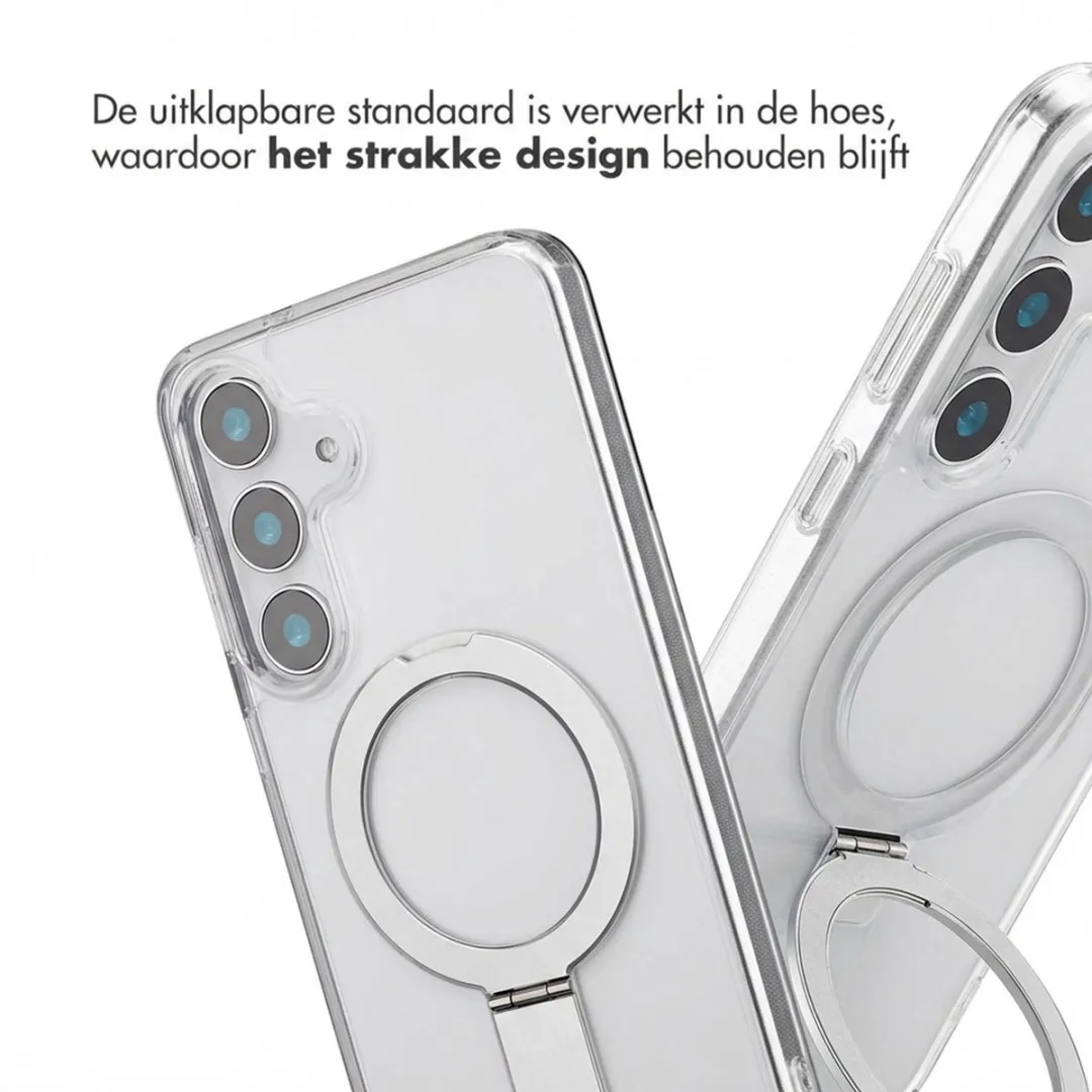 Accezz Hoesje Samsung Galaxy S25 Plus Magnetische Ring - Transparant