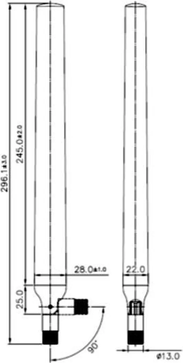 Delock LTE Antenne SMA Omnidirectioneel 0,1-4,5 dBi - Zwart - afbeelding 3 van 6