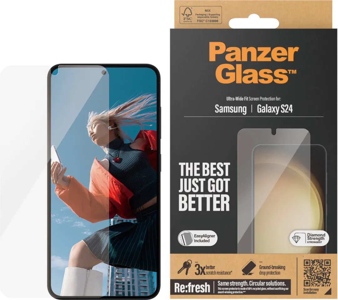PanzerGlass PZ-7350 Screenprotector Samsung Galaxy S24 - Case Friendly