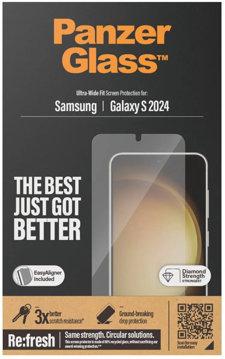 PanzerGlass PZ-7350 Screenprotector Samsung Galaxy S24 - Case Friendly