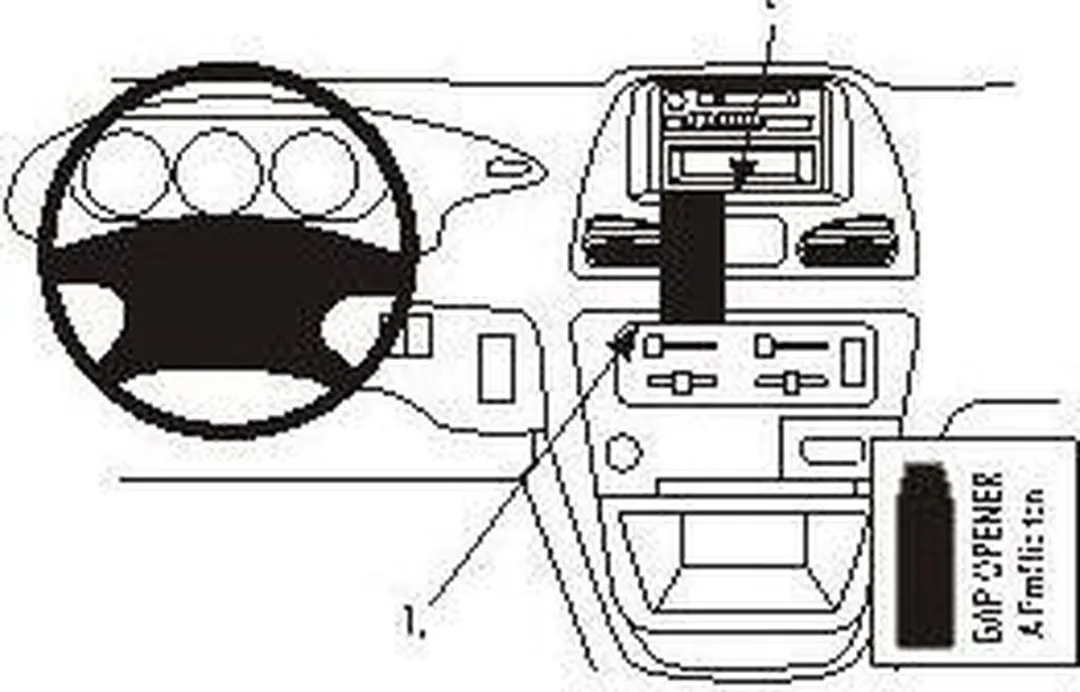 Brodit ProClip 853397 Houder Toyota Town Ace 2003-2005 - Center mount