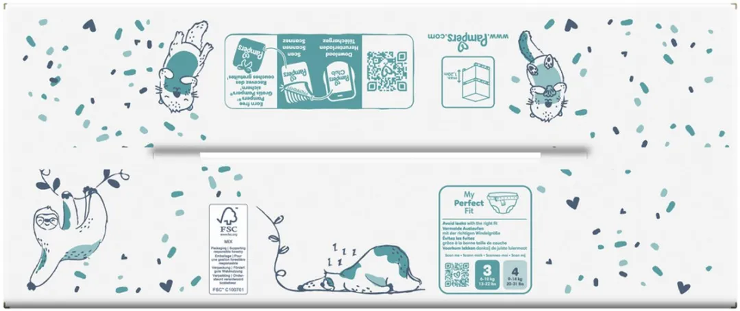 Pampers Harmonie Luiers Maat 3 - 186 Stuks