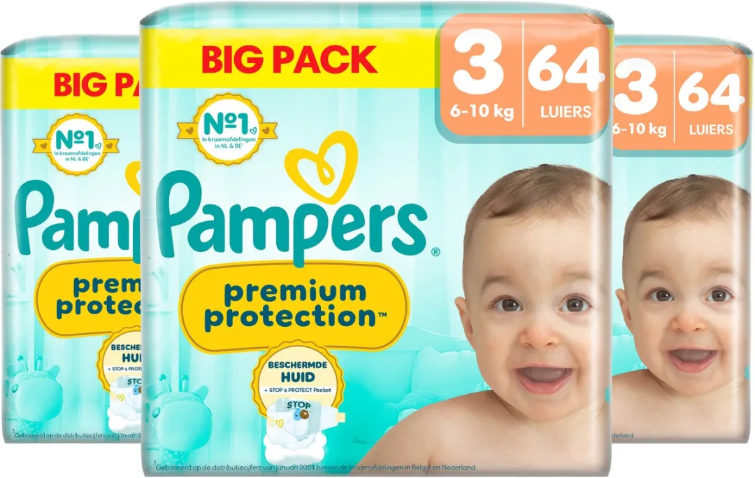 Pampers Premium Protection Maat 3 Luiers