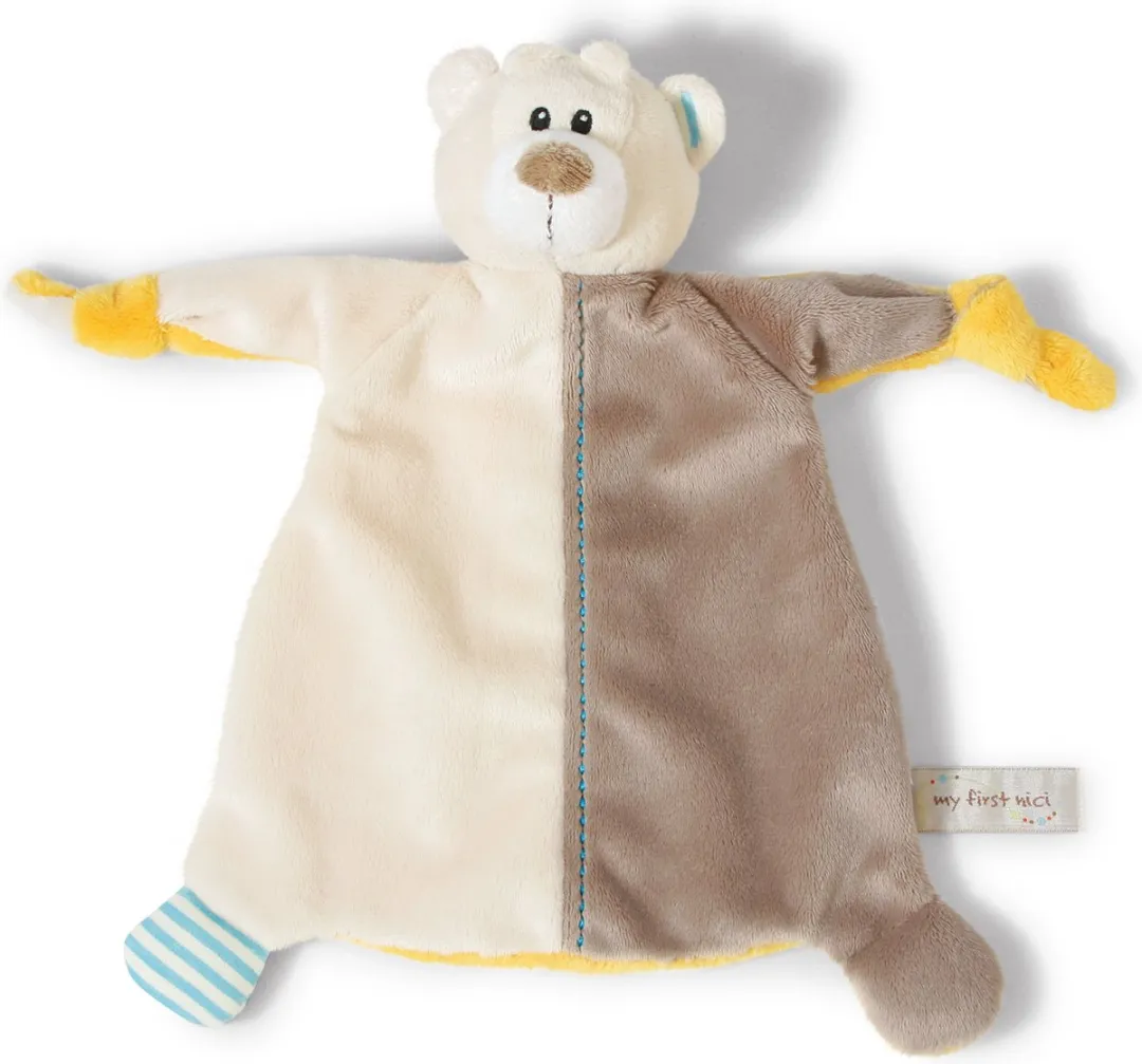 Nici Knuffeldoekje Beer Baby 25 X 25 Cm Polyester Wit/bruin