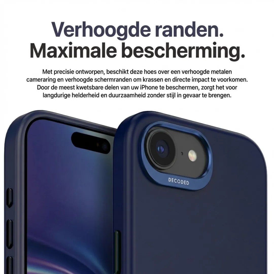 Decoded Siliconen Hoesje iPhone 16e D25IPOSEBCS9NY - Blauw