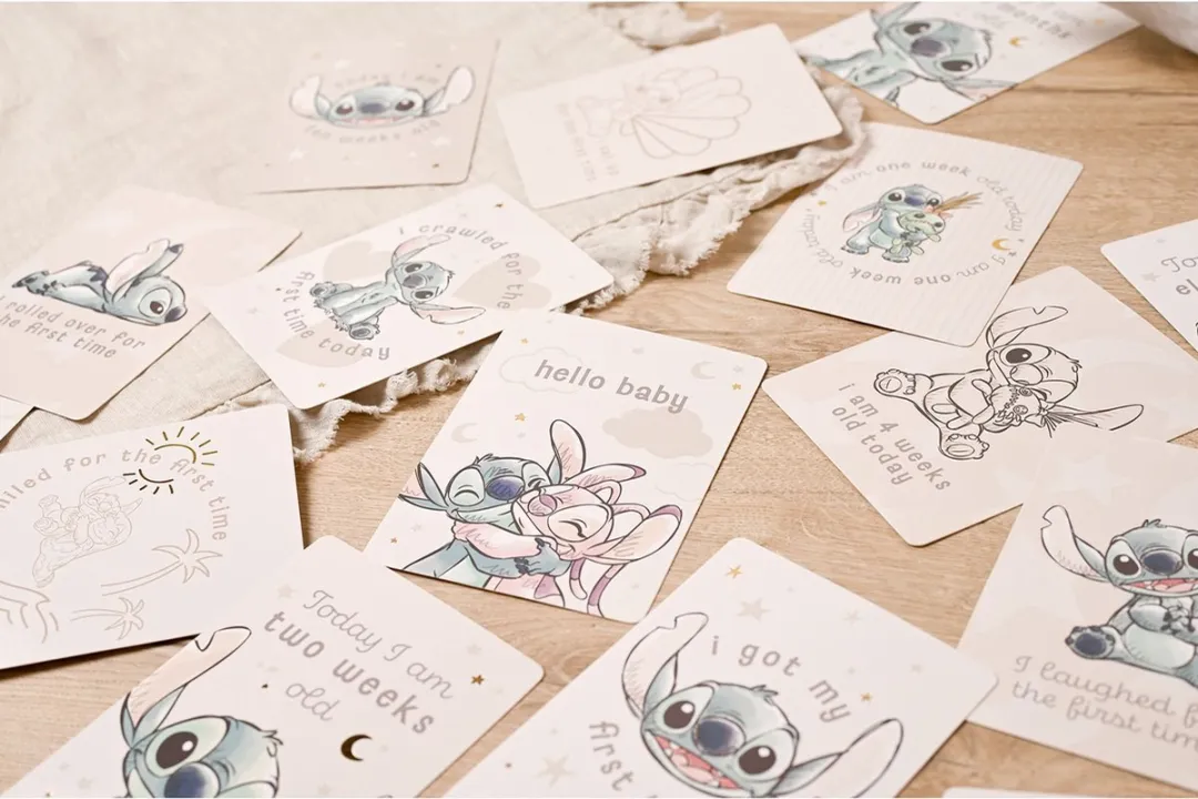 Disney Stitch Milestone Cards - Roze