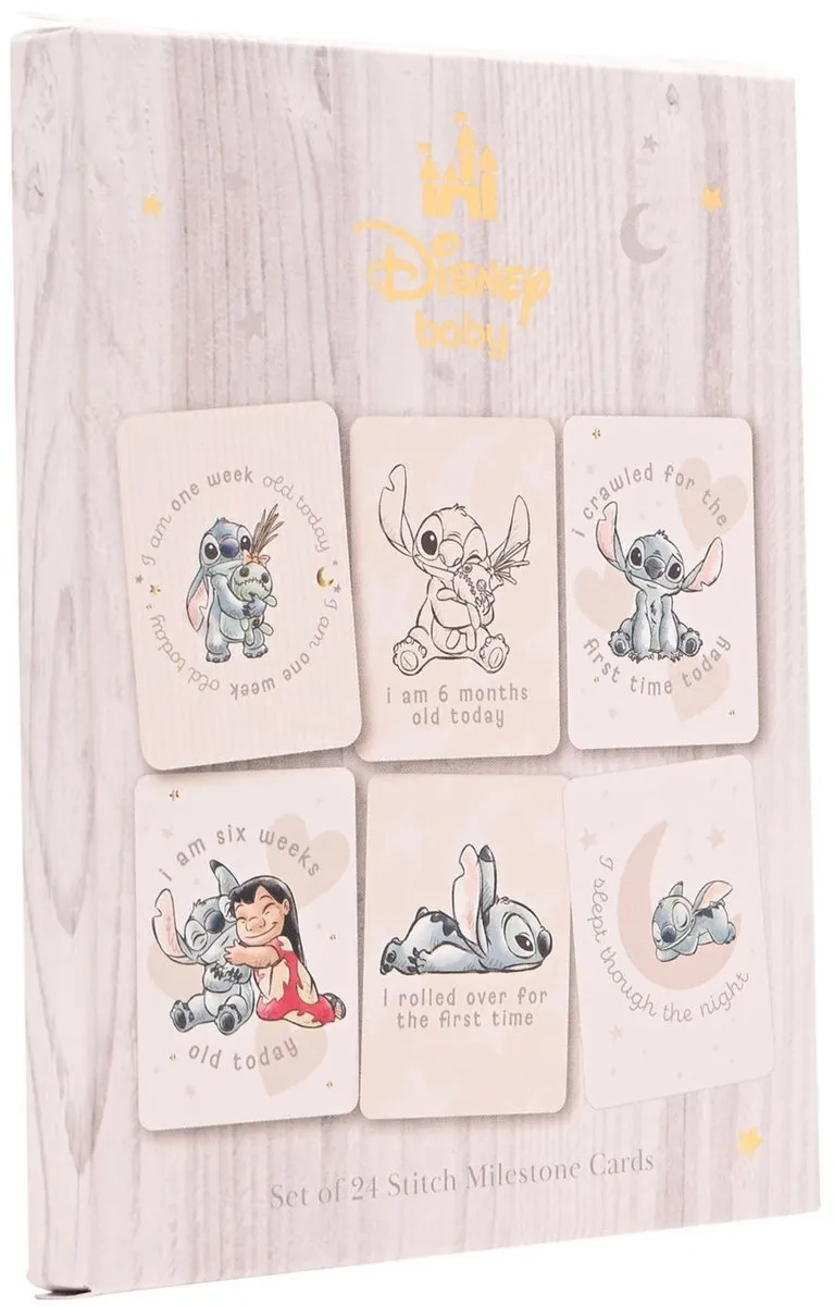 Disney Stitch Milestone Cards - Roze