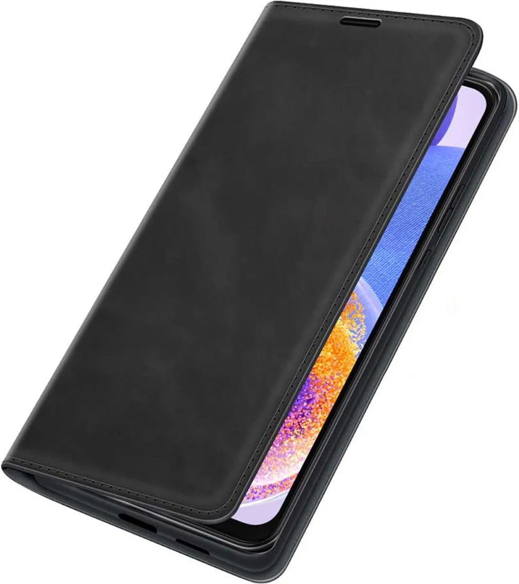 Just in Case Bookcase Hoesje Samsung Galaxy A23 - 4 Pasjes - Zwart - afbeelding 6 van 6
