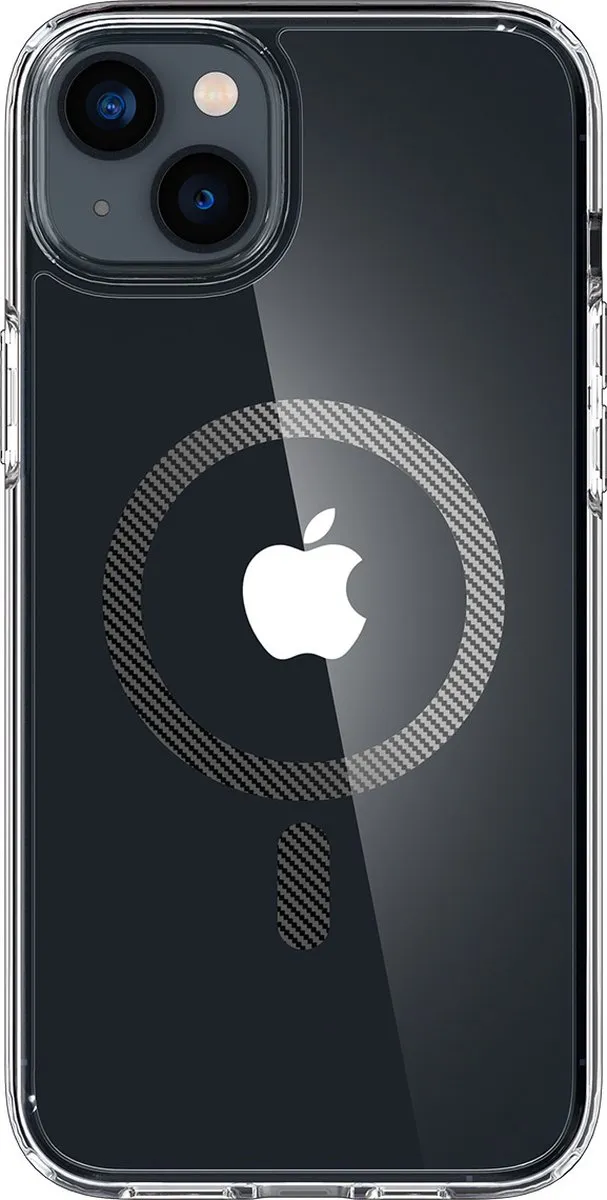 Spigen Ultra Hybrid MagSafe Hoesje ACS04904 - iPhone 14 Plus - Carbon Fiber - Zwart