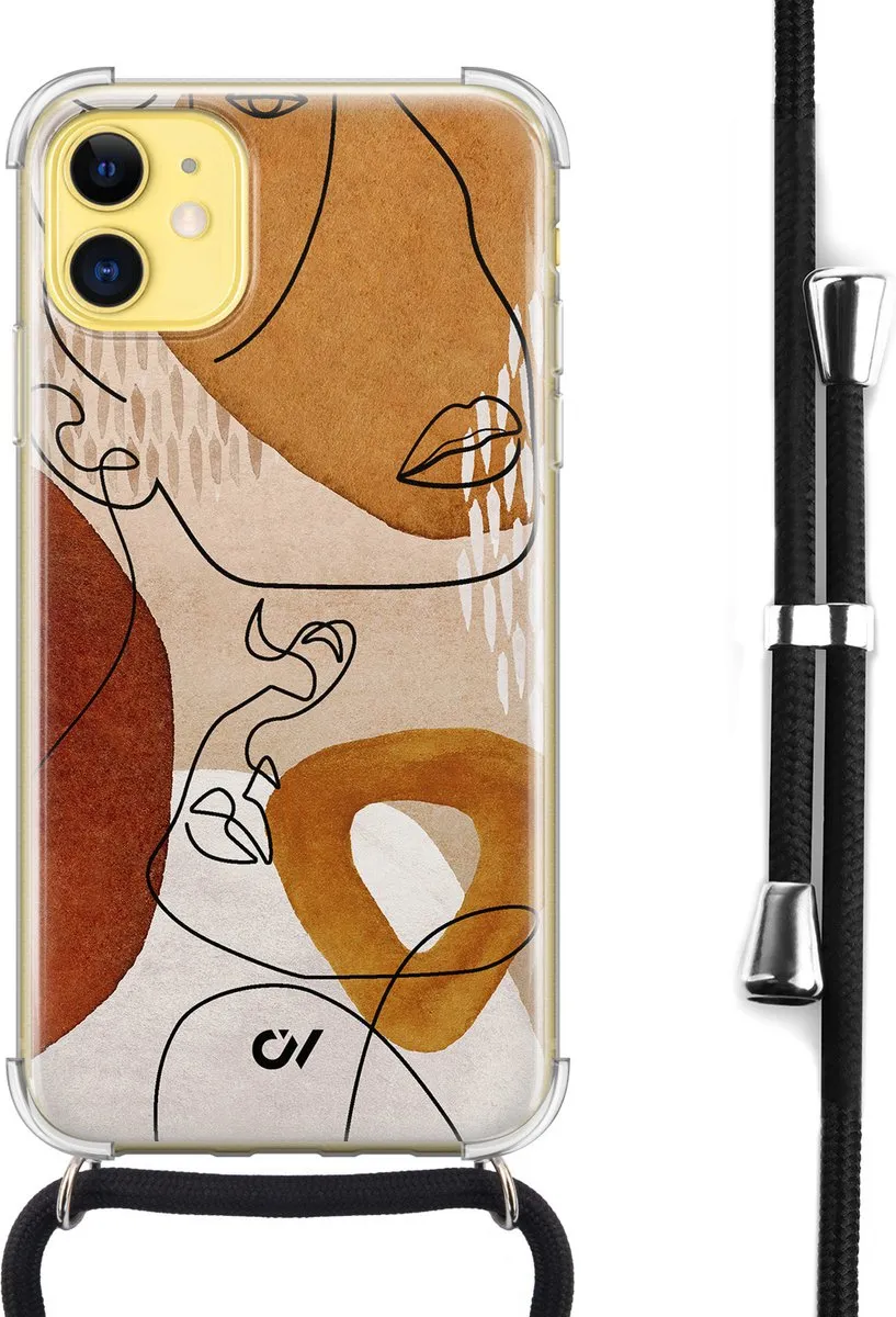 Casevibes Telefoonhoesje iPhone 11 Abstract Shape Faces