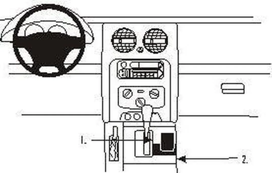 Brodit ProClip 833472 Consolehouder - Jeep Cherokee 2002-2008 - Zwart
