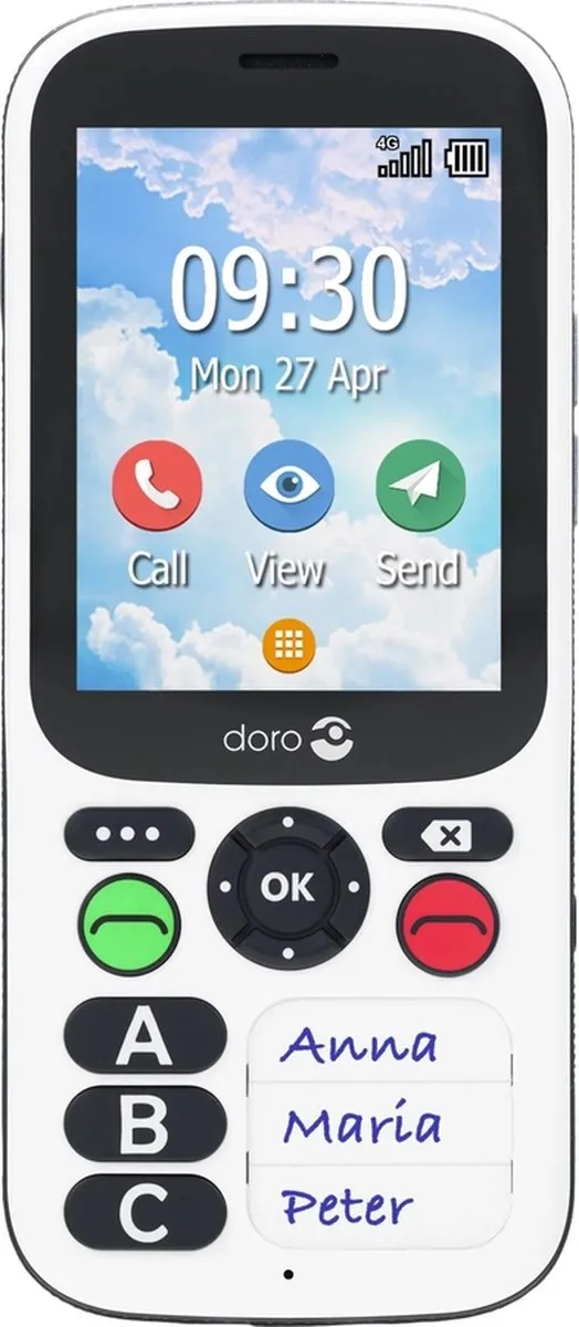 Doro 780X Senioren GSM - 4G - Man-Down - GPS - Wit