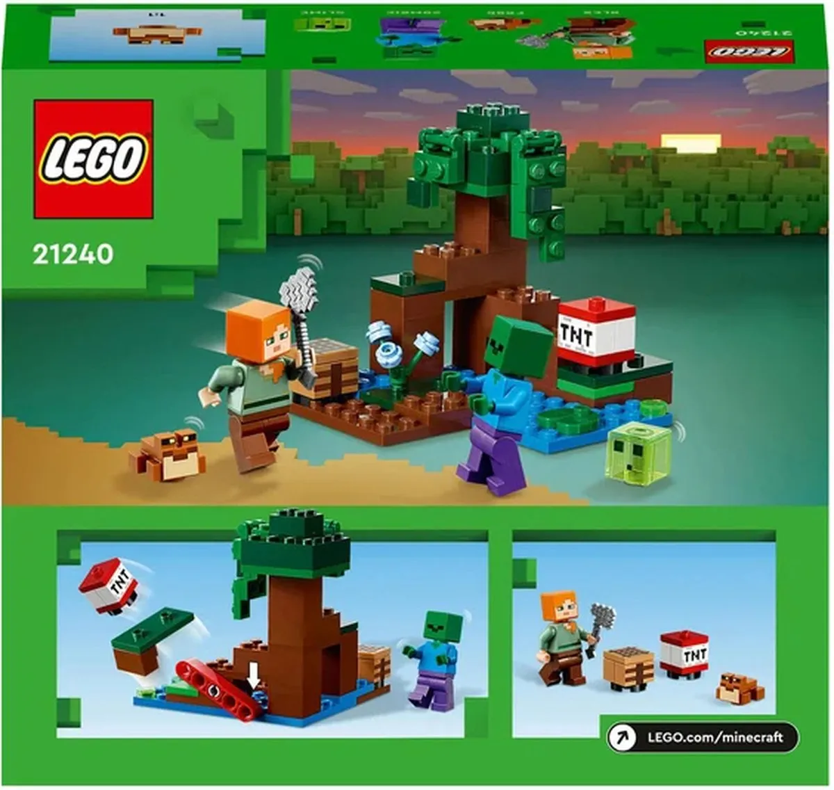 LEGO Minecraft Het Moerasavontuur 21240 Bouwset - Meerkleurig