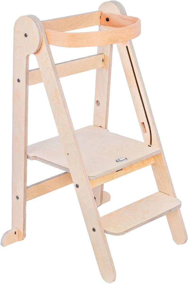 Mamatoyz Leertoren - Opvouwbaar en verstelbaar - Naturel