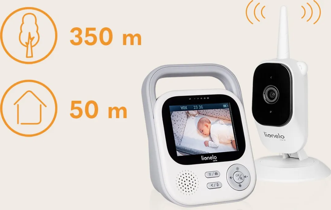Lionelo Babyline 3.2 Babyfoon Full HD - 2.8" - Wit