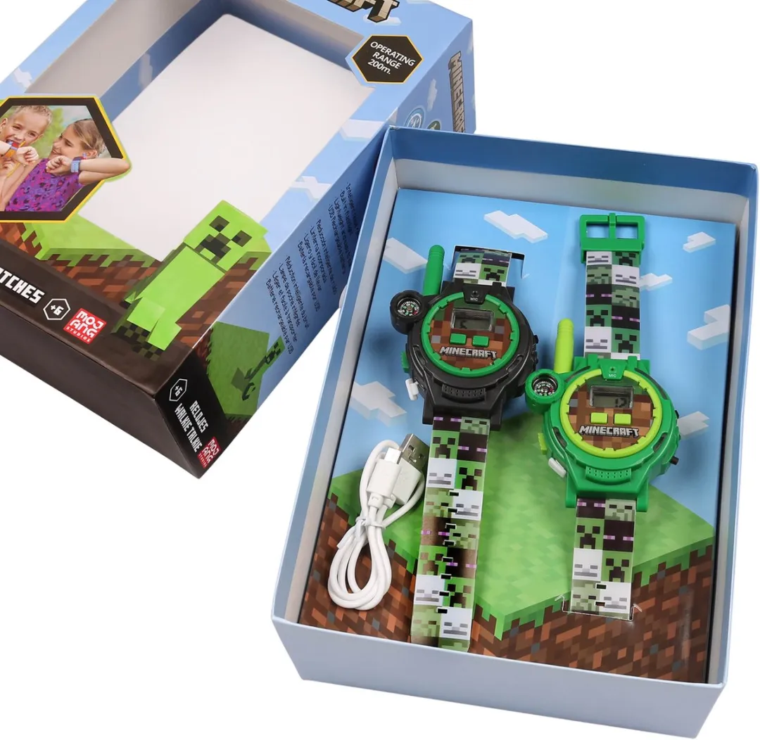 Minecraft Creeper Walkietalkiehorloges - 2 Stuks - Bereik 200m - afbeelding 2 van 6