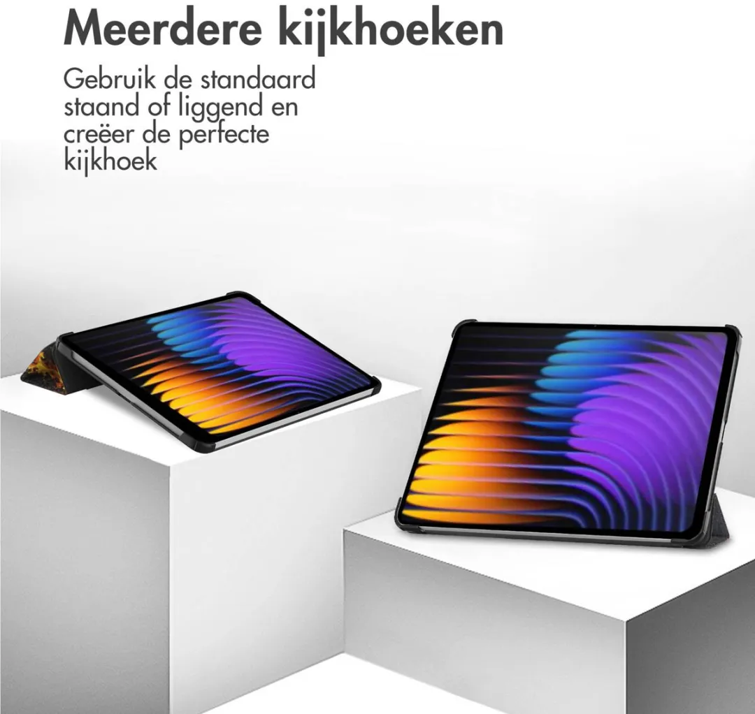 Imoshion SH00085500 Tablethoes - Xiaomi Pad 7/7 Pro/8 Pro - Trifold - 11.2" - Black Marble