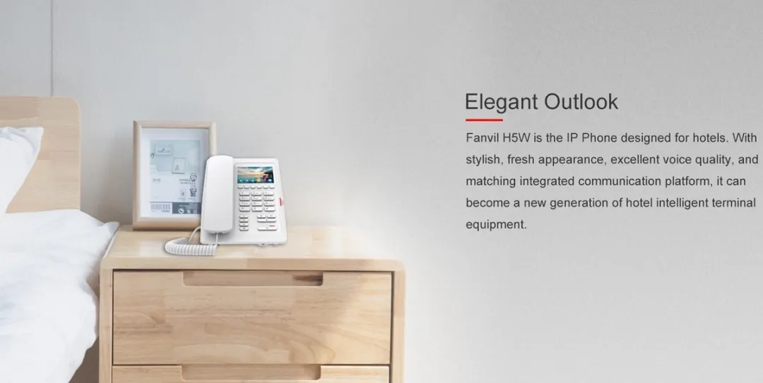 FANVIL H5W SIP / Voip Telefoon - WiFi - ook zeer geschikt voor HOTELS - hoteltelefoon - display