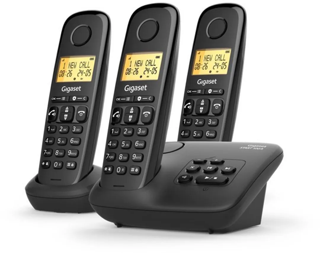 Gigaset Basic 100A TRIO Vaste Telefoon - 3 Handsets - Zwart