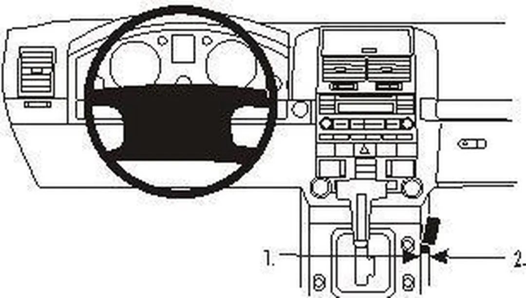 Brodit ProClip 833297 Houder Volkswagen Touareg 2003-2009 - Zwart
