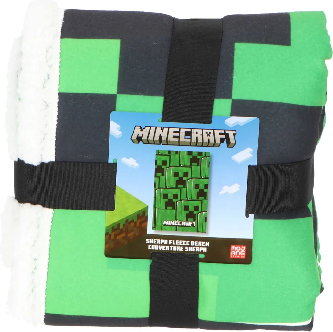 Minecraft Fleecedeken Sherpa - 100x150cm Multi Colour