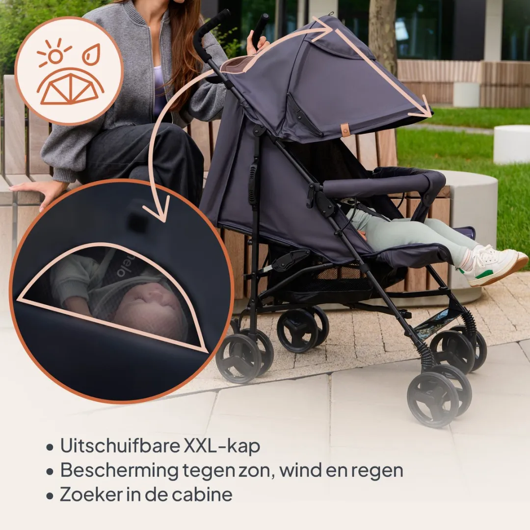 Lionelo Elia Oslo Buggy - 5-Punts Gordel - Muskietennet - 7kg