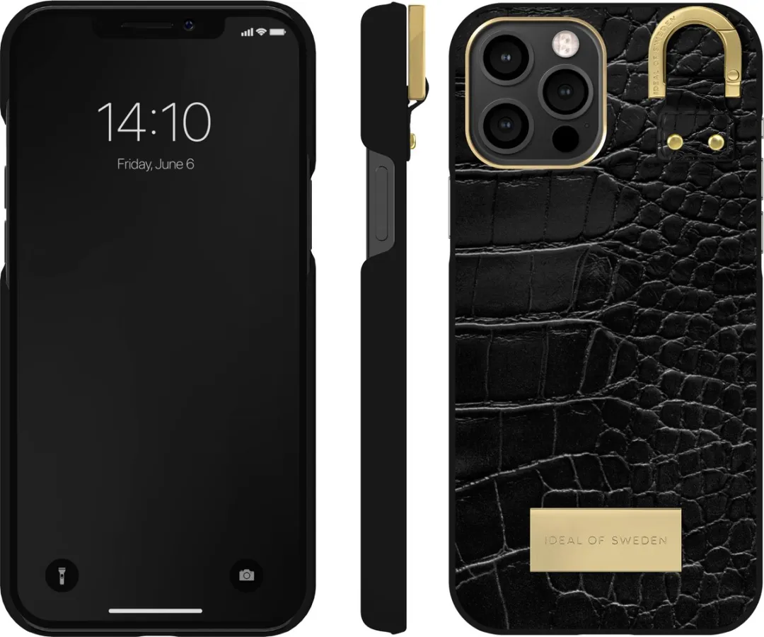 iDeal of Sweden Fashion Case Atelier iPhone 12 Pro Max IDACSS22-2067-334 - Black Croco - afbeelding 2 van 5