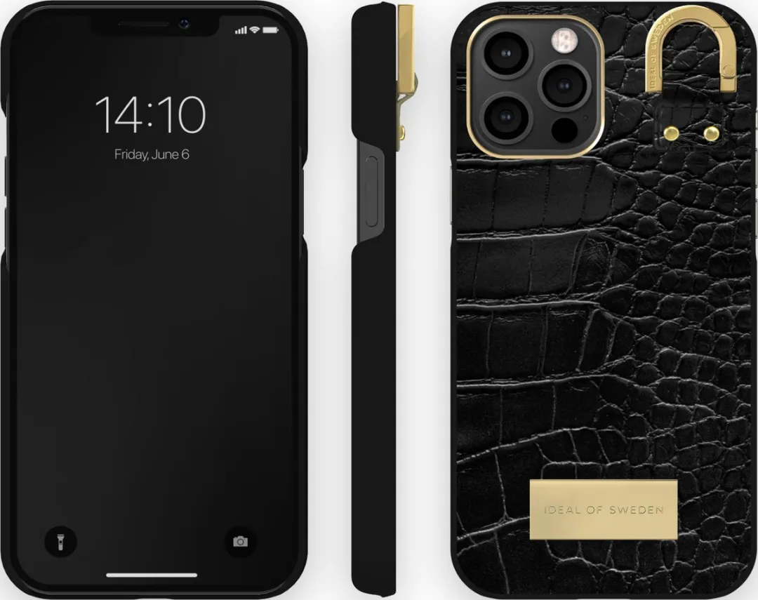 iDeal of Sweden Fashion Case Atelier iPhone 12 Pro Max IDACSS22-2067-334 - Black Croco - afbeelding 5 van 5