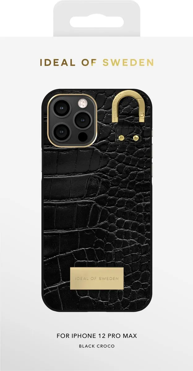 iDeal of Sweden Fashion Case Atelier iPhone 12 Pro Max IDACSS22-2067-334 - Black Croco - afbeelding 3 van 5